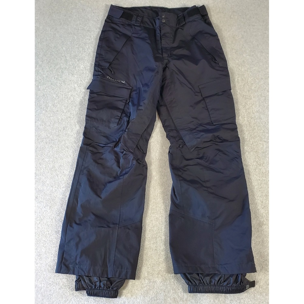 Columbia Titanium Omni-Tech Mens Ski Pants Black Cargo Snowboard Medium 34x30